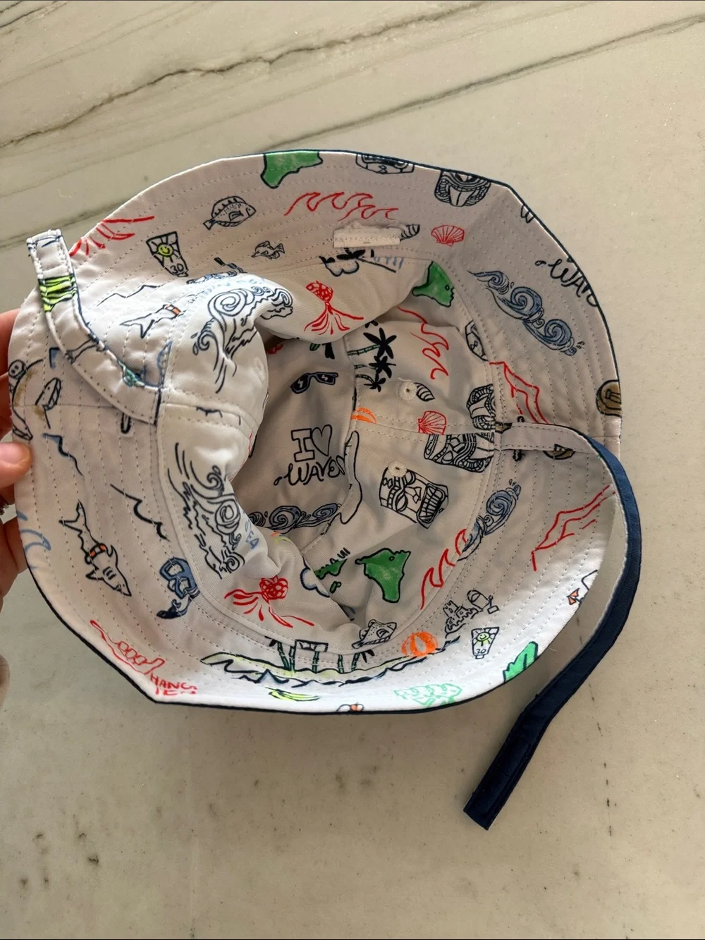 Baby Gap Navy Reversible Kids Swim Bucket Hat